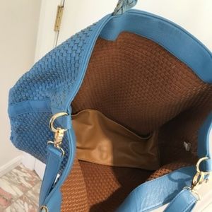 Bags - Blue woven bag with long strap Bags - Blue woven bag with long strap